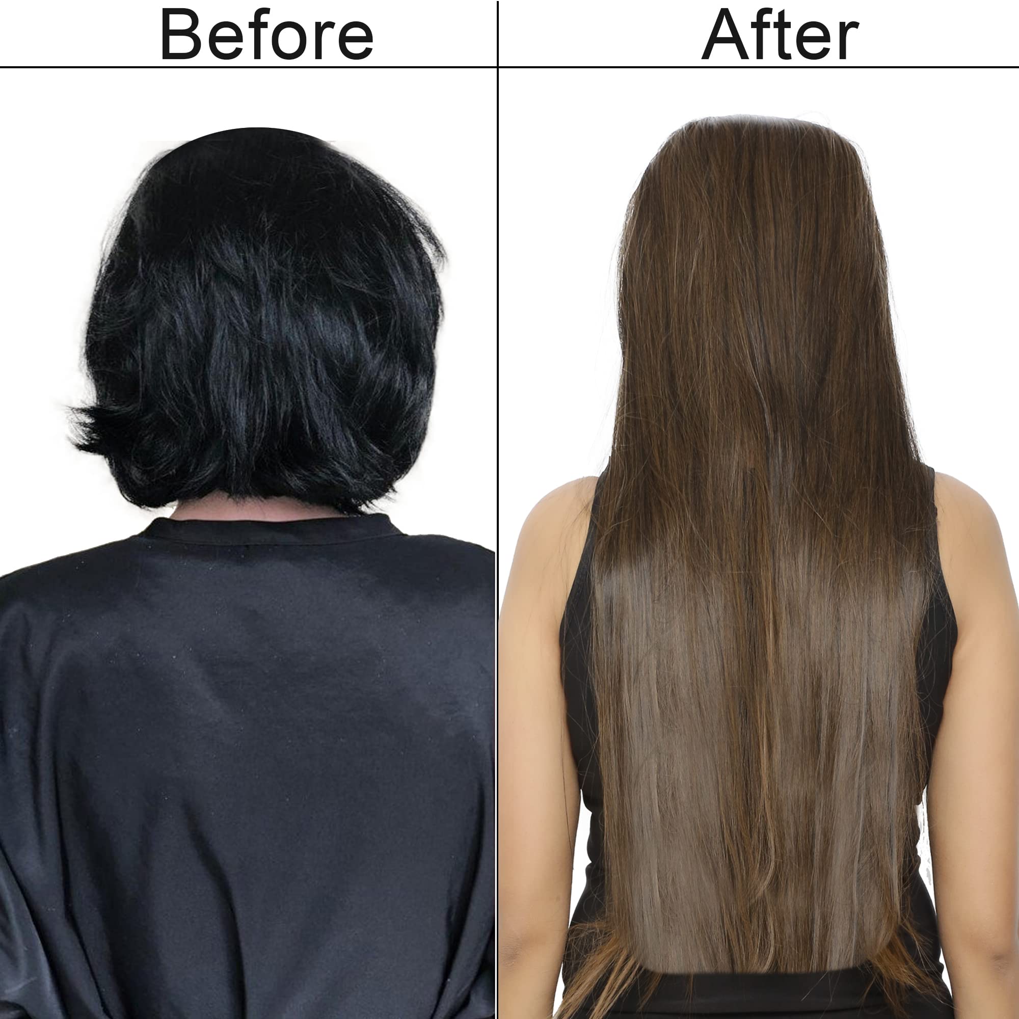 FLUSHIA 5 Clip-in Synthetic Hair Extensions for Women - Curly/Wavy Human-Like Hair Extensions in Golden-Brown (2T27) | Perfect for Daily Wear, Parties, Weddings & Cosplay