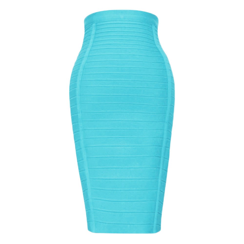 Stylish Women's High Waist Stretchy Rayon Pencil Skirt - Perfect for Office Wear, Date Night & Casual Outfits