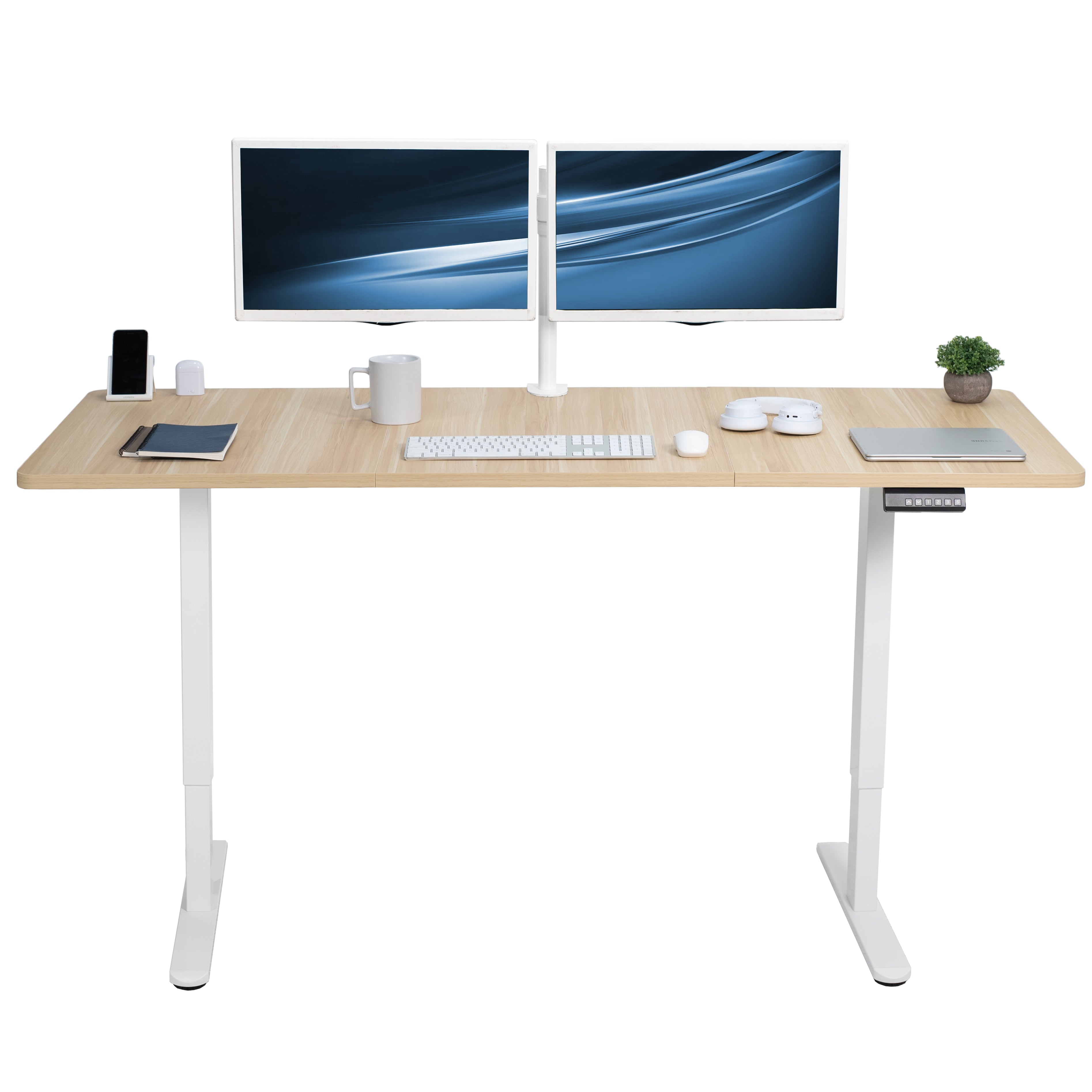 E2 Series 71 x 30 Dual Motor Electric Standing Desk - Adjustable Height Home Office Desk for Work & Study | Perfect for Small Spaces & Ergonomic Workstations