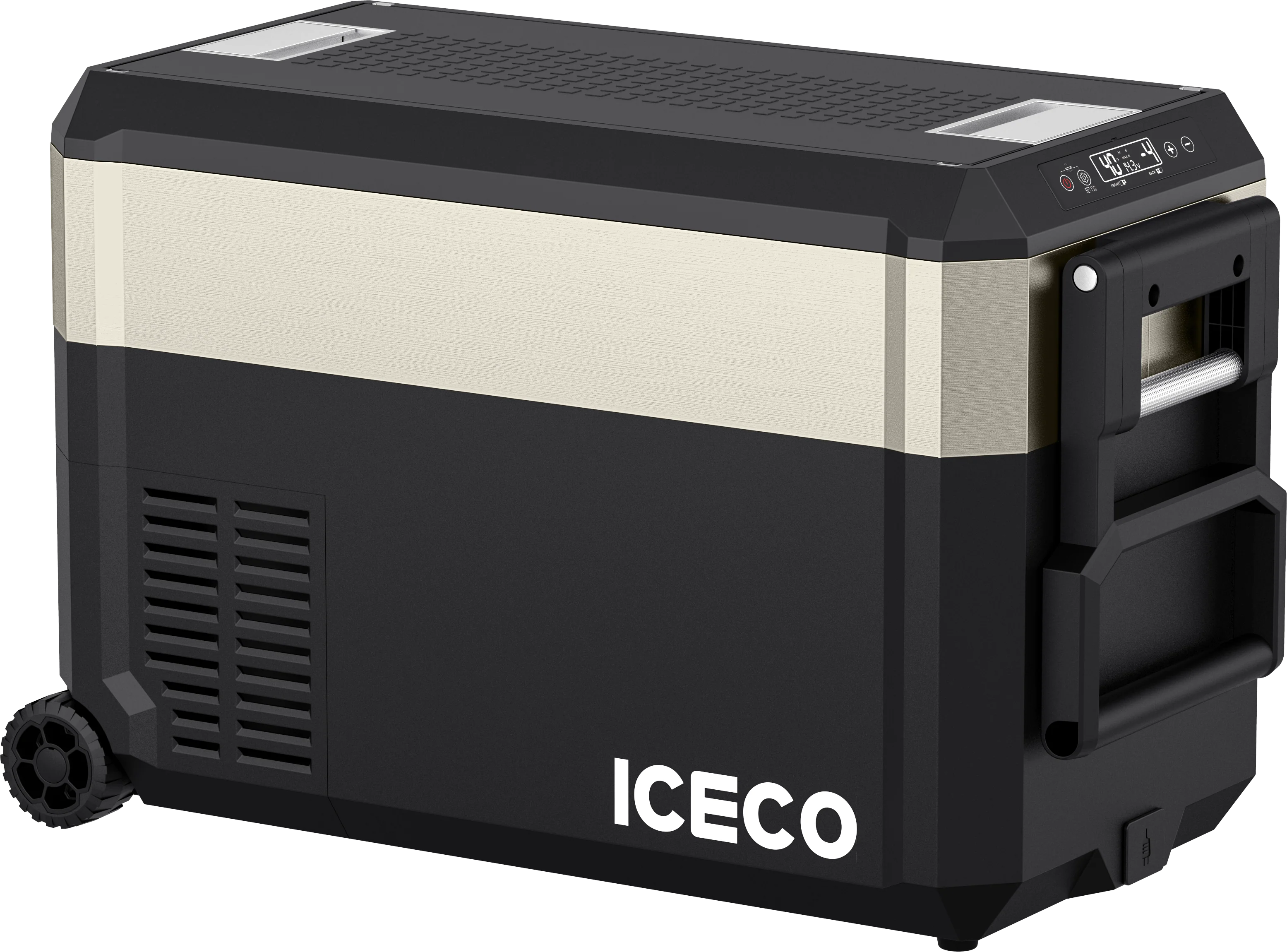 ICECO JP40 Pro 39QT 37L Dual Zone Portable Wheeled Freezer for Camping, Road Trips & Outdoor Adventures - Electric Cooler for Food, Drinks & Medical Supplies