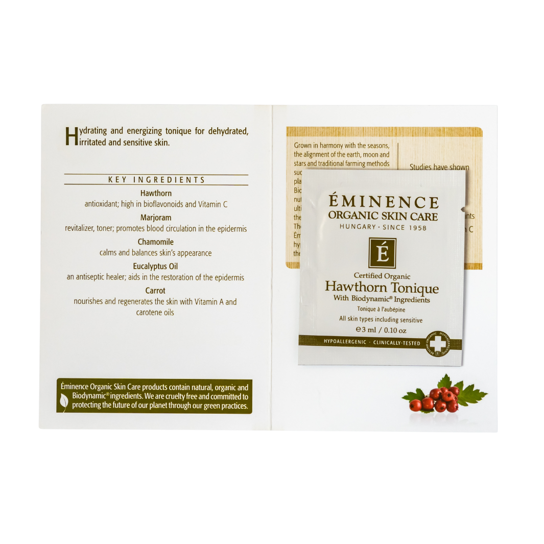 Eminence Organics Hawthorn Tonique - Organic Facial Toner for Oily & Acne-Prone Skin - Hydrates & Refines Pores - Perfect for Daily Skincare Routine