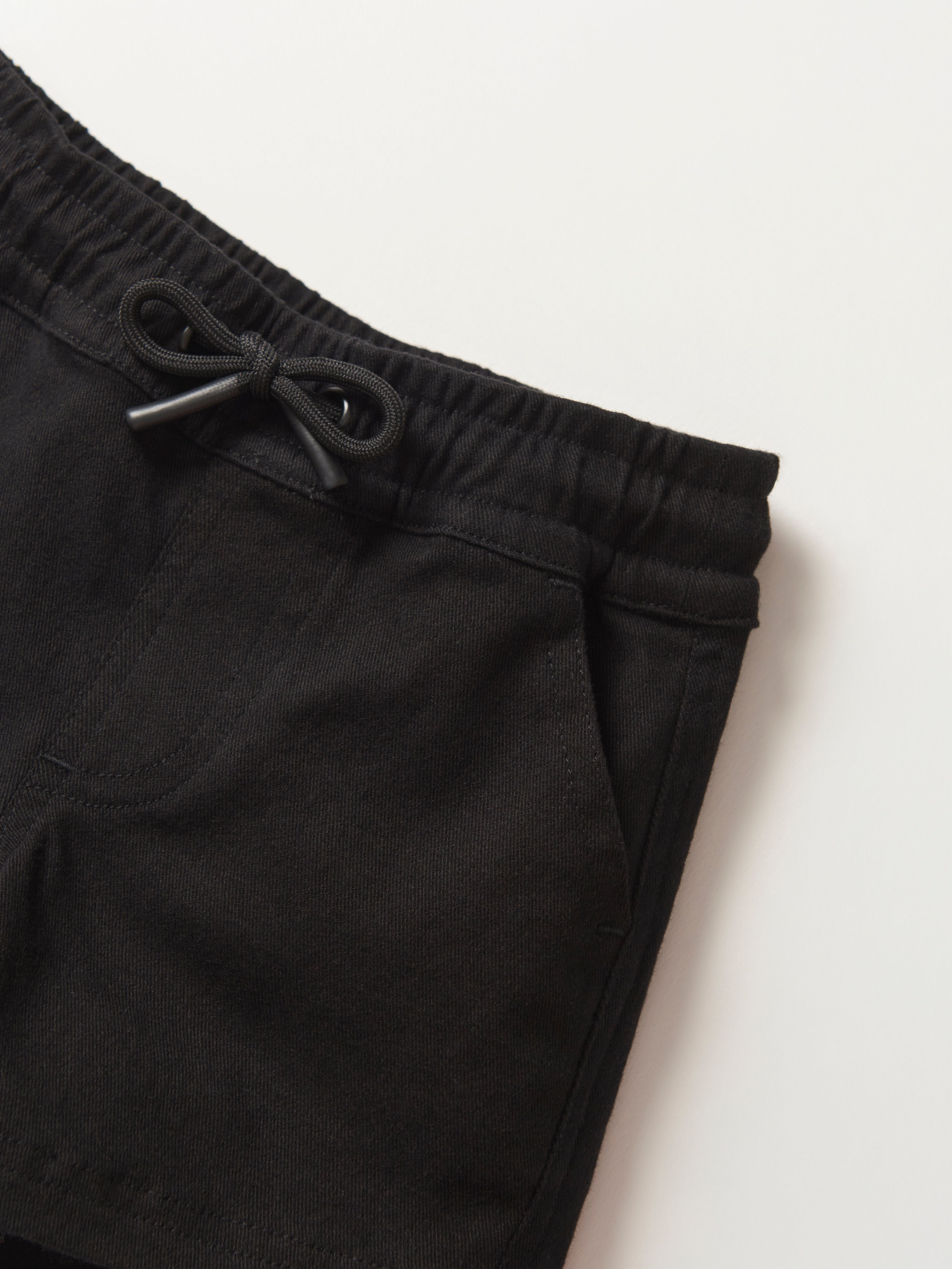 Premium Cotton Twill Shorts for Men - Comfortable Black Casual Shorts | Perfect for Summer, Gym, and Outdoor Activities