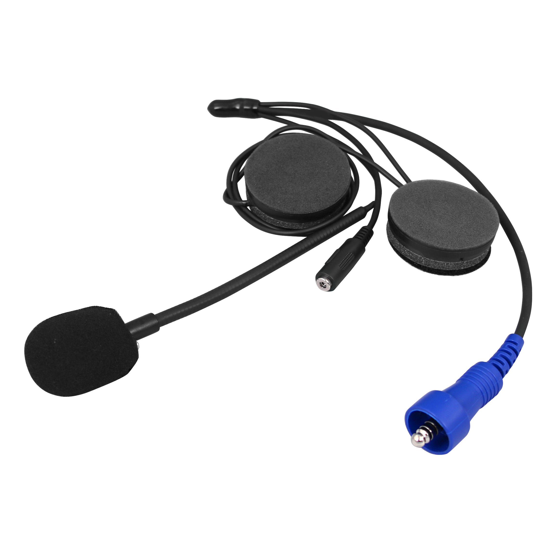 Offroad Motorcycle Helmet Kit with Alpha Audio Speakers, Built-in Mic & 3.5mm Earbud Jack - Compatible with Intercom Systems - Perfect for Adventure Riding, Group Tours & Offroad Communication