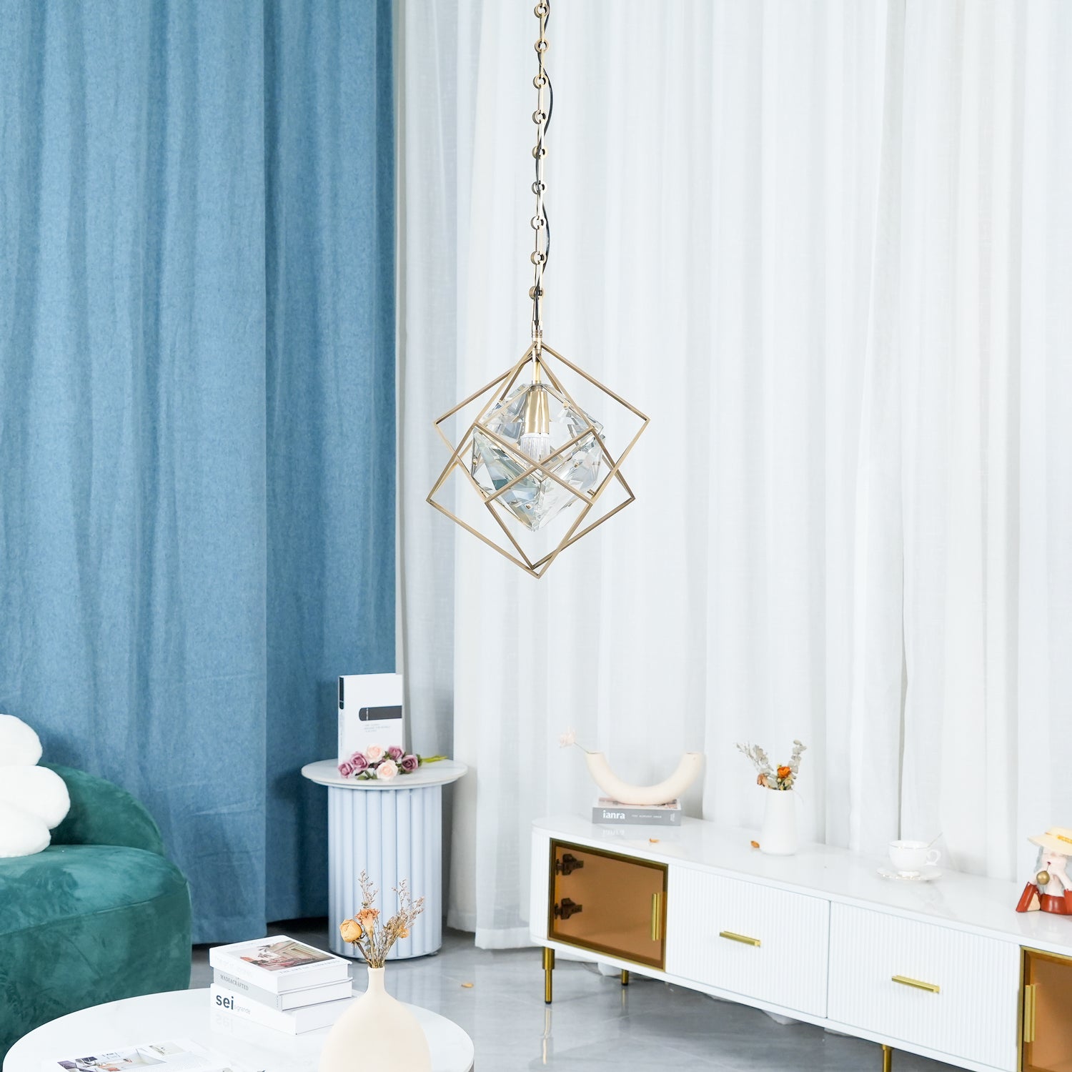 Modern LED Pendant Light Fixture - Adjustable Hanging Chandelier for Kitchen Island, Dining Room & Bedroom Lighting