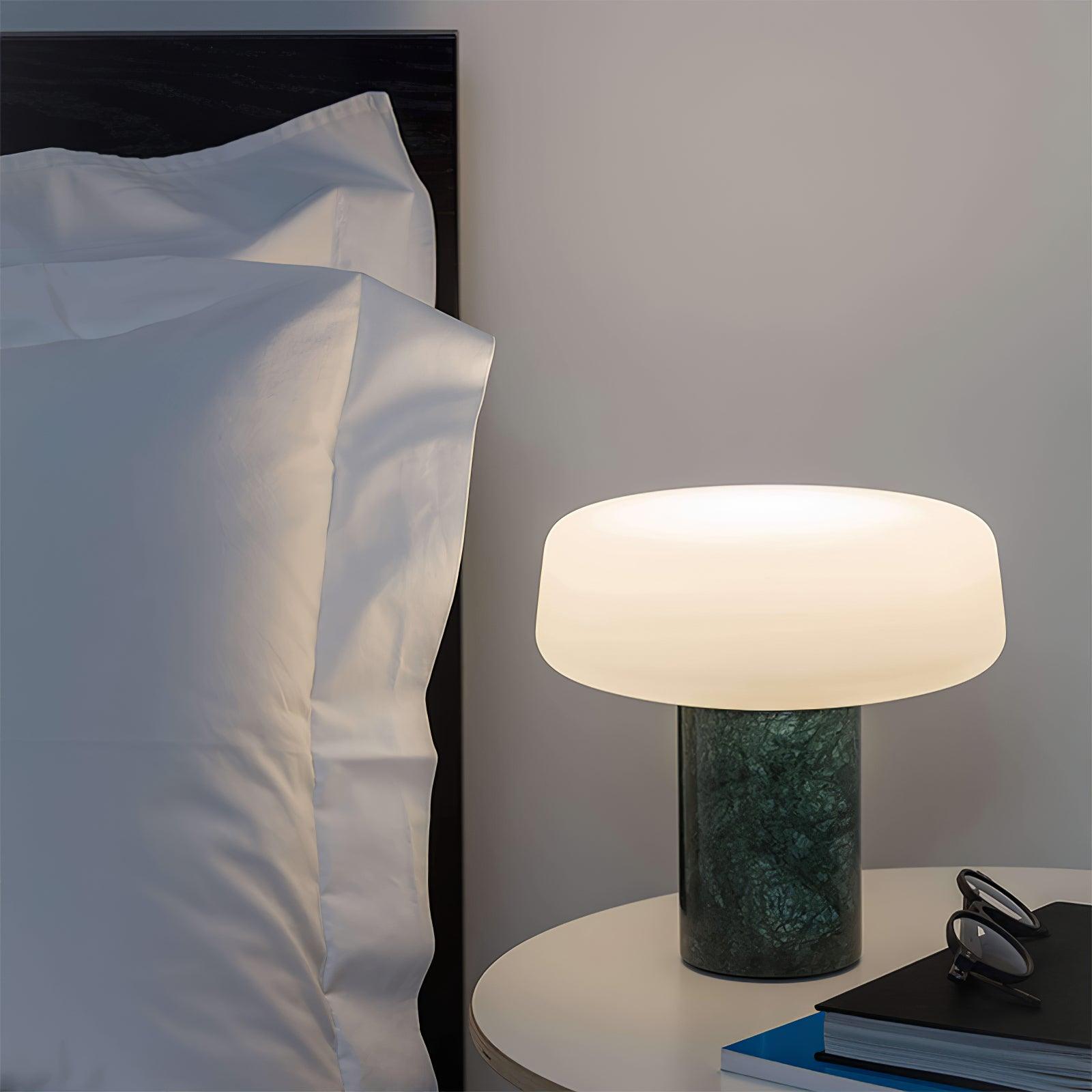 Modern Solid Wood Table Lamp - Warm White LED Light for Living Room, Bedroom, or Office Desk - Perfect for Reading, Working, and Creating Cozy Ambiance