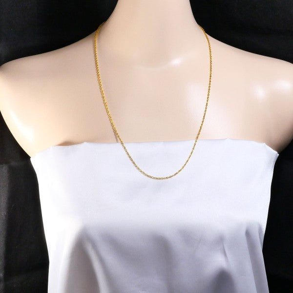 24K Yellow Gold Necklace for Women - Elegant 18 Inch Solid Gold Chain Jewelry - Perfect for Gifts, Anniversaries & Special Occasions