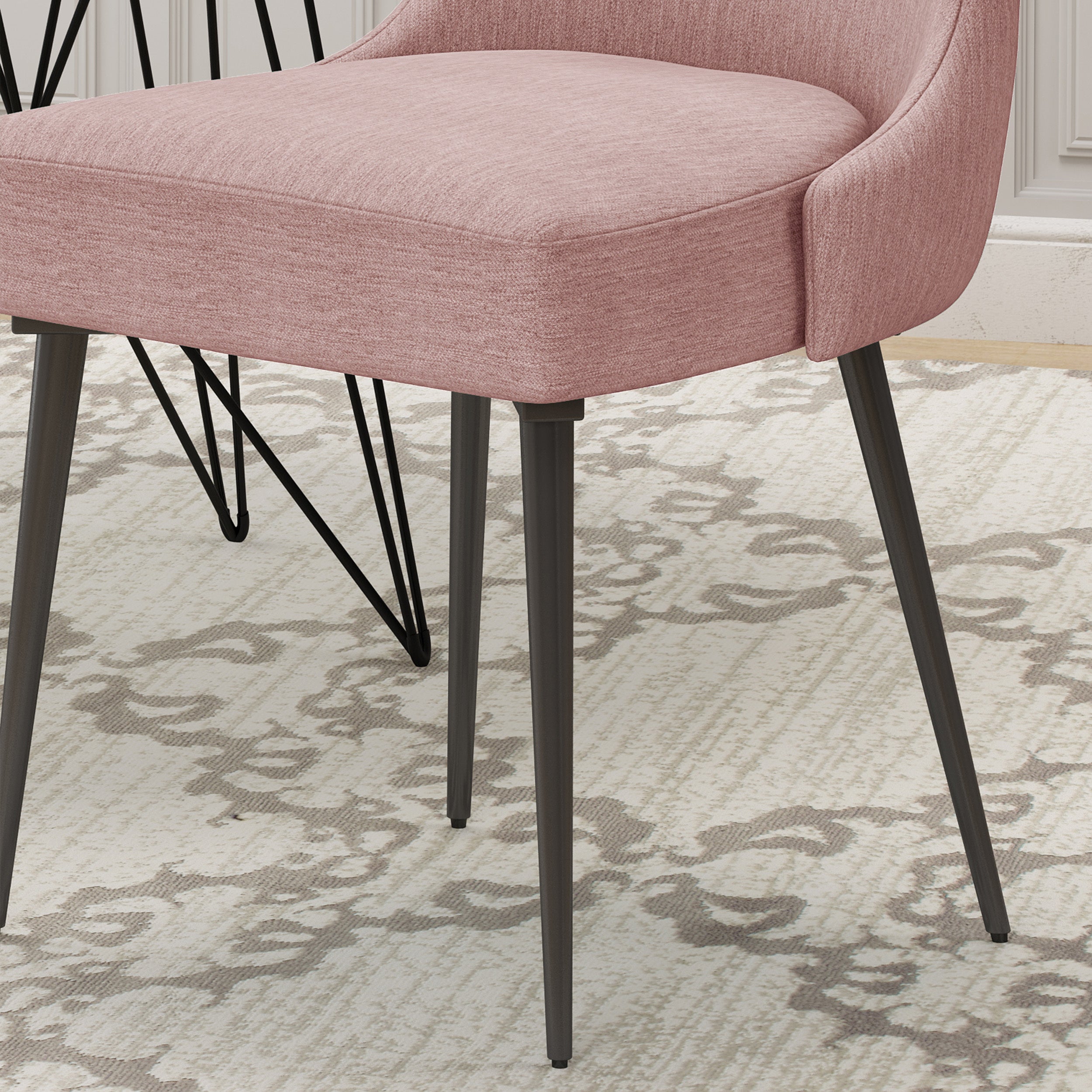 Modern Dining Chairs Set of 2 - Sturdy Wooden Kitchen Chairs with Padded Seat Cushions - Perfect for Dining Room, Kitchen, Breakfast Nook & Small Spaces