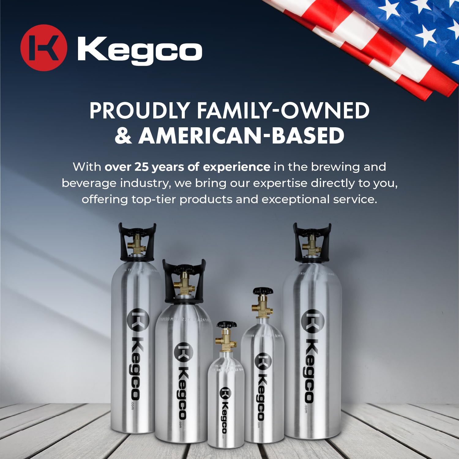 5 lb. Aluminum CO2 Tank - Compressed Gas Air Cylinder for Homebrewing, Aquariums & Soda Makers - Portable & Lightweight