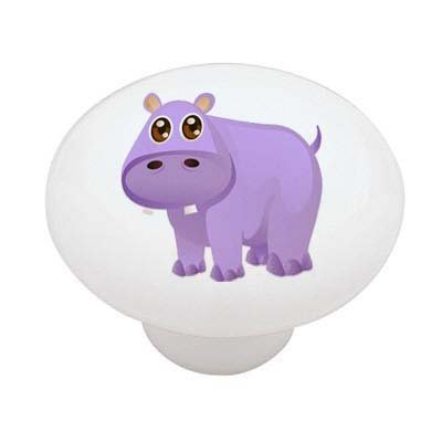 Safari Hippo Peeper Ceramic Drawer Knob - Unique Animal-Themed Cabinet Hardware for Kitchen, Bathroom & Furniture - Perfect for DIY Home Decor & Kids Room Makeover