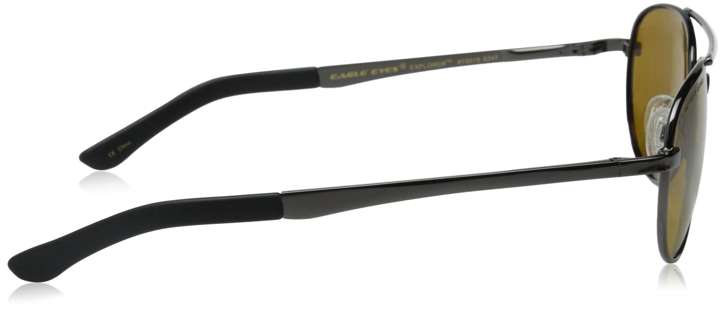Eagle Eyes Explorer Aviator Sunglasses - Polarized UV400 Protection - Gunmetal Frame - Blue Light Blocking - Classic Pilot Style for Driving, Travel & Outdoor Activities