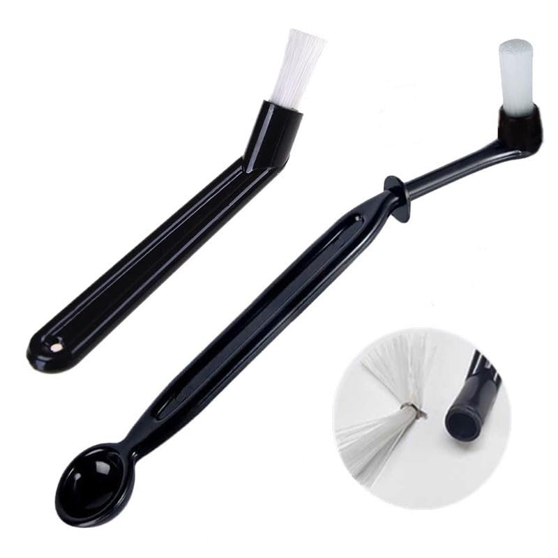 2-Piece Coffee Machine Cleaning Brush Set - Espresso Cleaner Brushes with Spoon Tool, Group Head Brush & Nylon Stainless Steel Bristle Brush for Grinders | Perfect for Home Kitchen Accessories & Barista Use