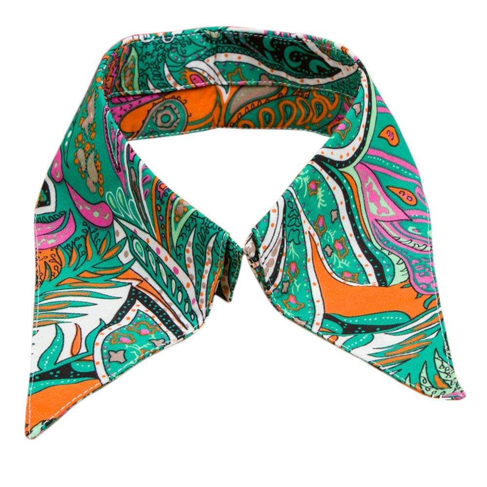 Vintage Detachable Faux Collar for Women - Elegant Printed Blouse Collar Stand Choker - Perfect for Layering, Office Wear & Fashion Accessories