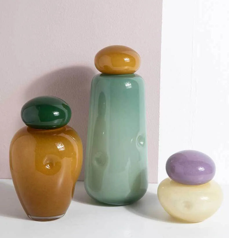 Pebble Glow Glass Vase - Elegant Decorative Vase for Home, Wedding, and Party Decor - Perfect for Centerpieces, Floral Arrangements, and Gift Giving