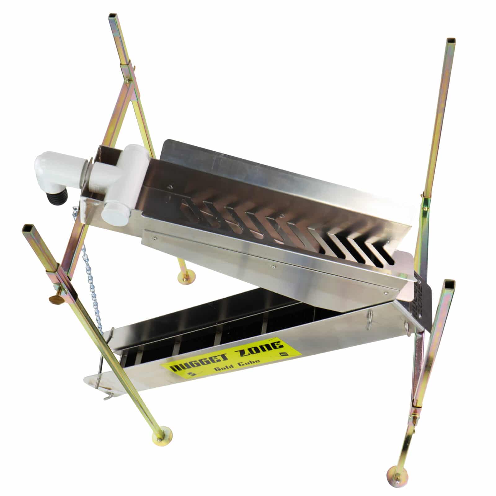 Gold Cube 3 Stack Deluxe Complete Kit with Nugget Zone Banker - Stainless Steel Gold Panning Equipment for Prospecting, Mining & Outdoor Adventures