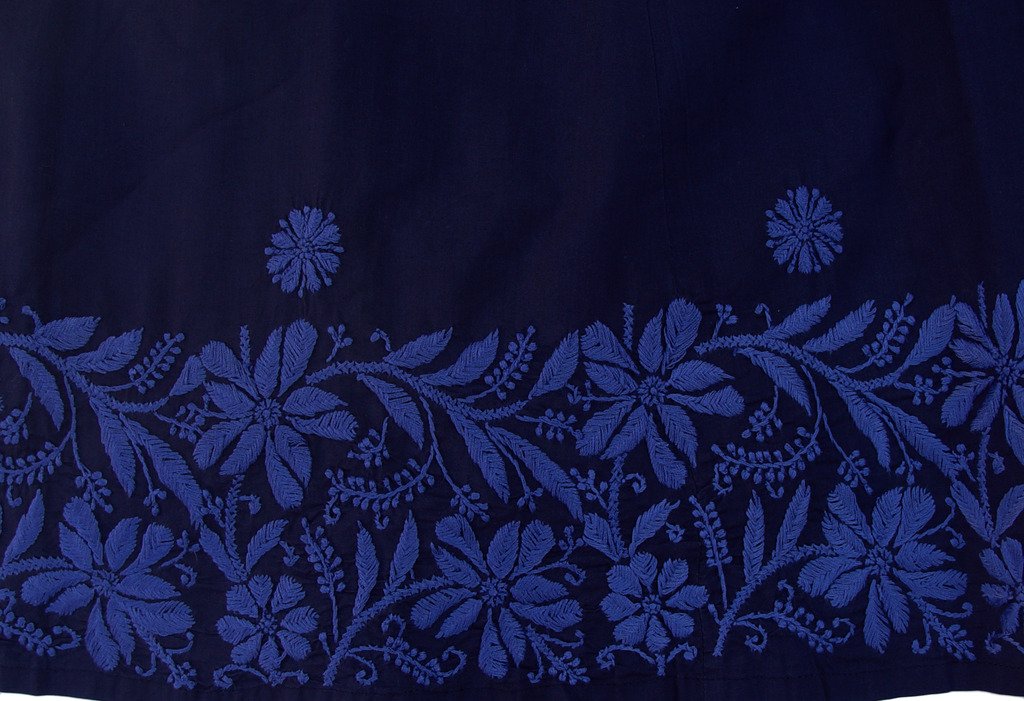 Authentic Ayurvastram Pure Cotton Hand Embroidered Long Skirt for Women | Boho Maxi Skirt | Comfortable & Breathable | Perfect for Yoga, Beach, and Summer Outfits