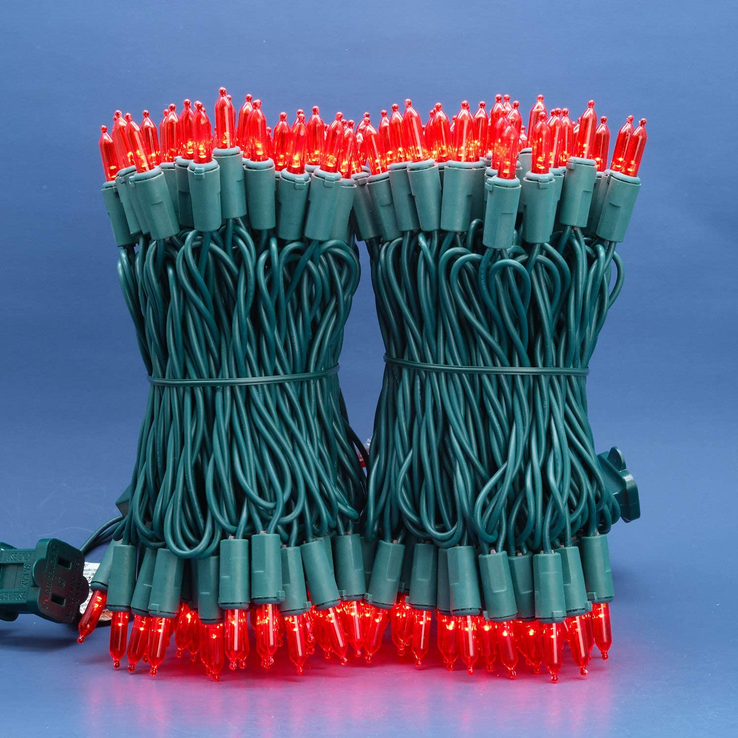 200 Count Red LED Christmas Lights - 66 ft Green Wire UL Certified Commercial Grade Holiday String Light Set for Indoor & Outdoor Decorations, Parties, and Festive Events