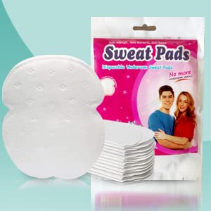 REETIK FASHION HUB 10Pcs Disposable Underarm Sweat Pads - Highly Absorbent Cotton Pads, Anti-Allergic, Antibacterial & Odor Control - Perfect for Gym, Work & Daily Comfort