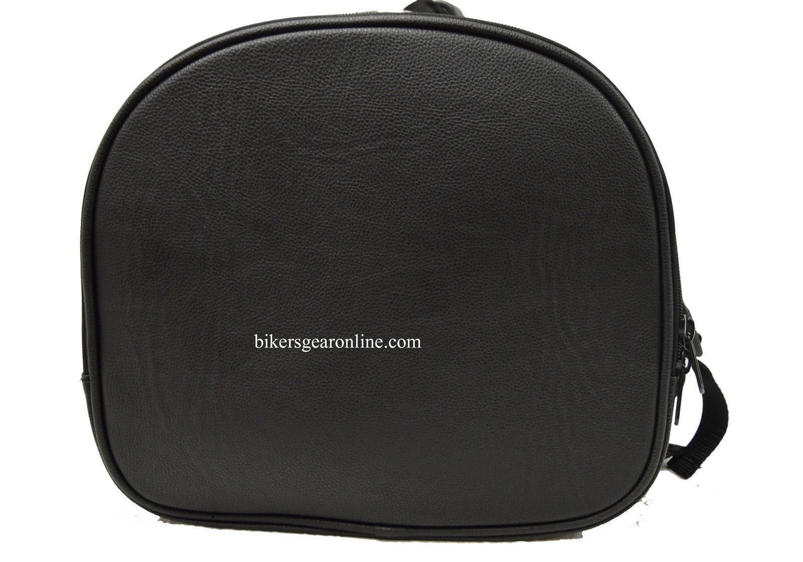 Durable PVC Skull Sissy Bar Travel Bag for Motorcycle & Motorbike - Black Luggage for Road Trips & Biker Adventures