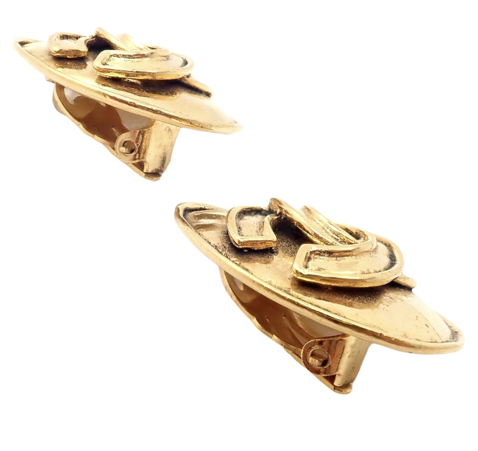 Vintage Chanel Paris France Logo Earrings - 1994 Spring Collection | Authentic Rare Designer Jewelry for Women | Perfect for Parties, Weddings & Special Occasions