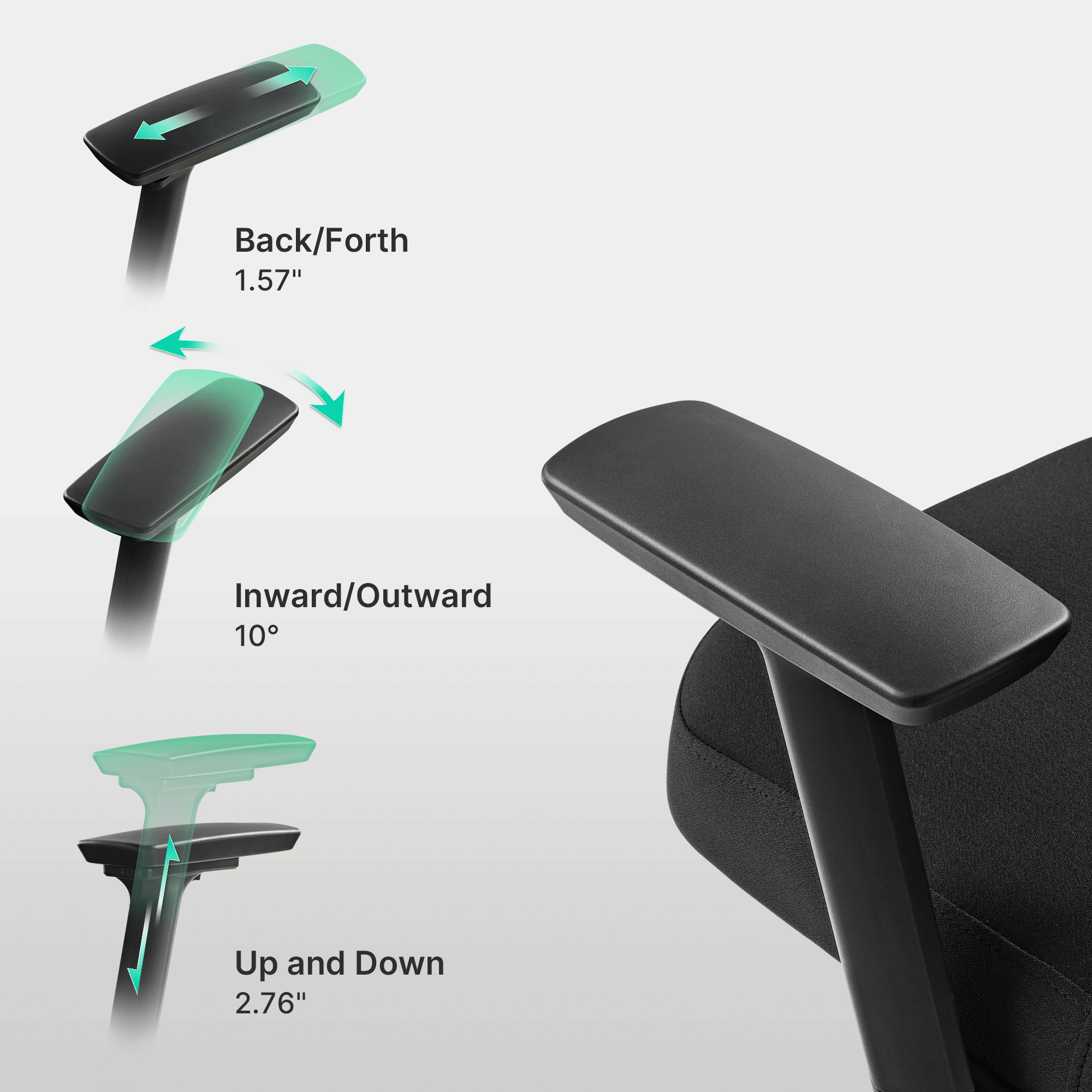 Axion Ergonomic Hybrid Office Chair - Adjustable Lumbar Support & Breathable Mesh Back for Home & Workspace Comfort