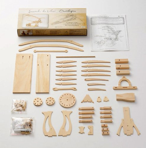 Da Vinci Ornithopter Wooden Building Kit - DIY Flying Machine Model for Adults & Teens - STEM Educational Toy for Aviation Enthusiasts - Perfect for Home Decoration, Science Projects & Gift Giving