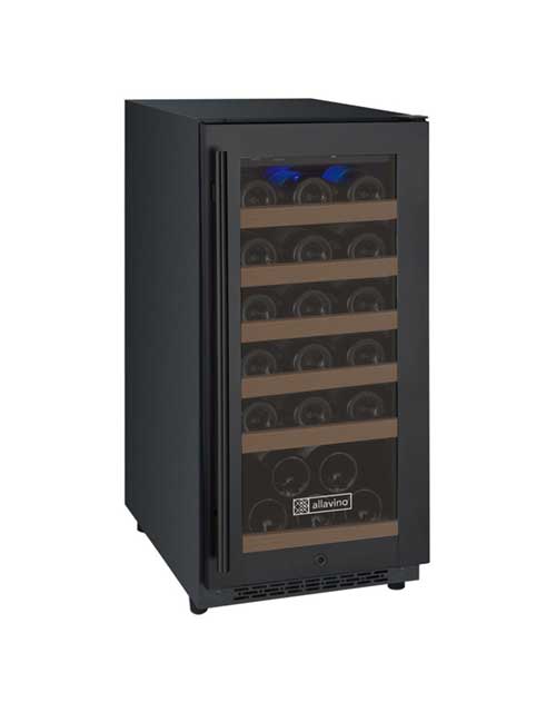 Flexcount 30 Bottle Single Zone Wine Cooler Refrigerator - Perfect for Home Bars, Restaurants, and Wine Cellars