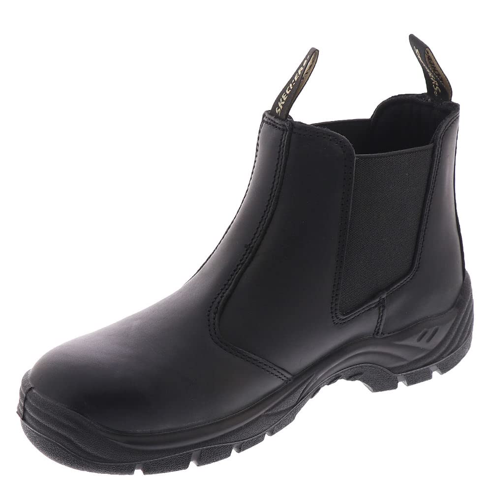 Skechers Work TapteGorle Steel Toe Men's Safety Boots - Slip Resistant & Comfortable Work Shoes for Construction, Warehouse & Outdoor Jobs