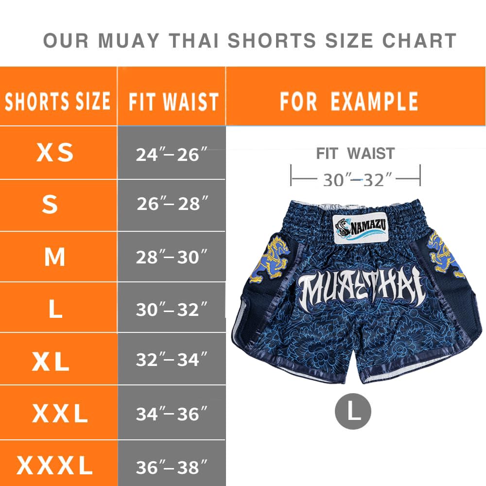 NAMAZU Muay Thai Shorts for Men & Women - Premium MMA, Boxing & Kickboxing Training Shorts | High-Performance Gym Wear for Fighters & Athletes