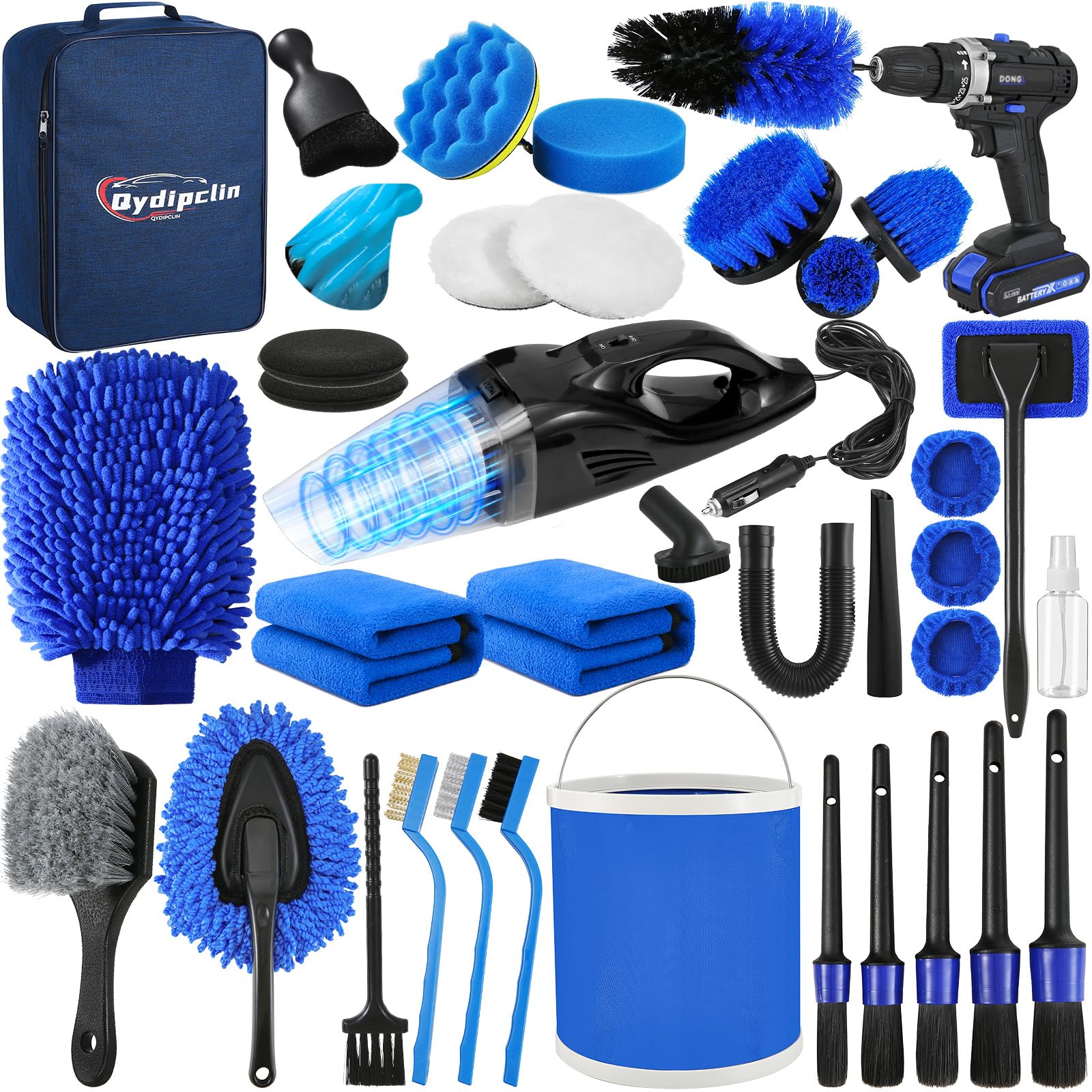 38Pcs Car Detailing Kit - Professional Interior & Exterior Cleaning Tools for Wheels & Dash