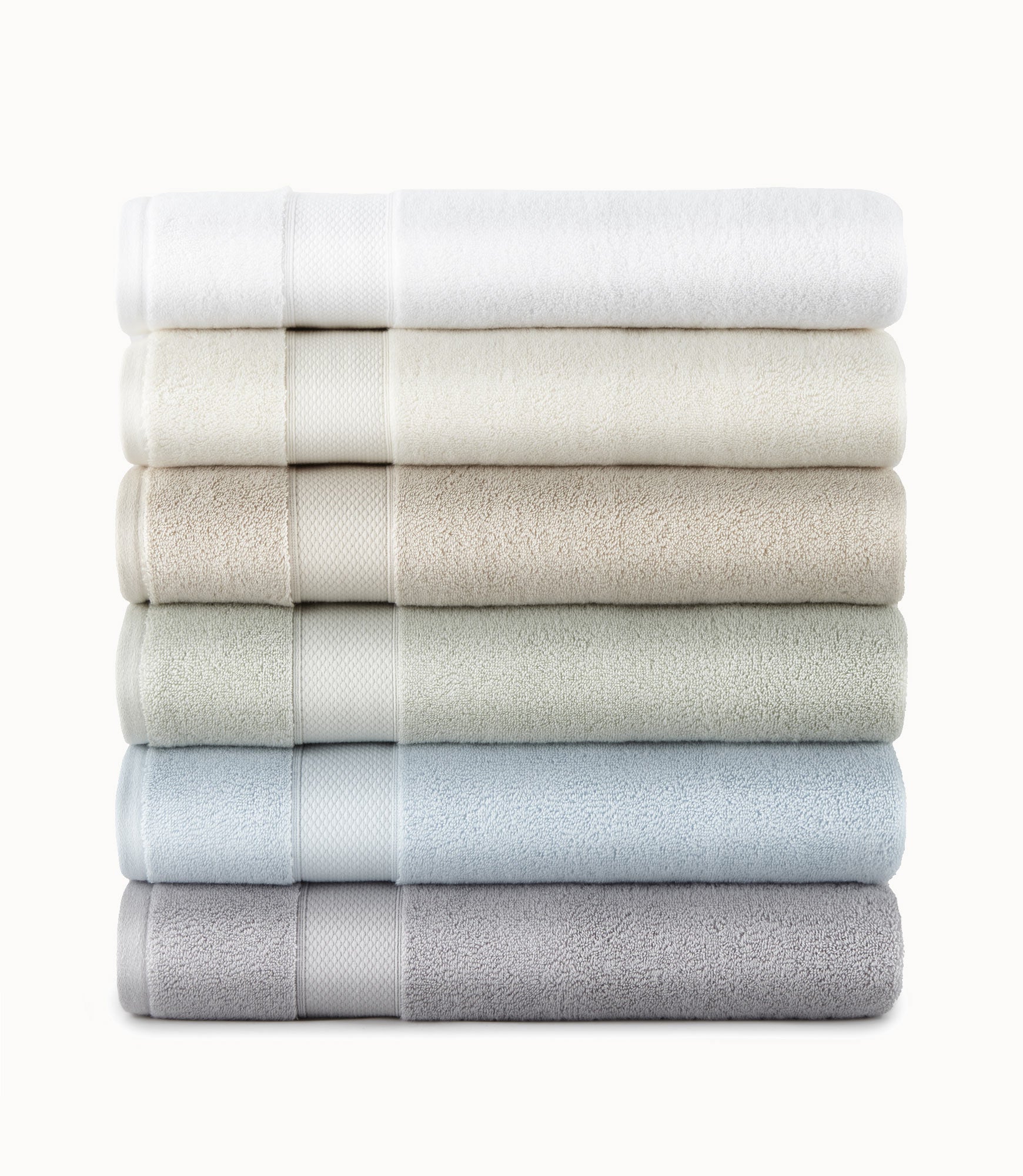 Luxury Diamond Towel Set - 6-Piece 100% Cotton Bath Towels, Hand Towels & Washcloths - Soft, Absorbent & Quick-Drying for Spa, Bathroom & Hotel Use