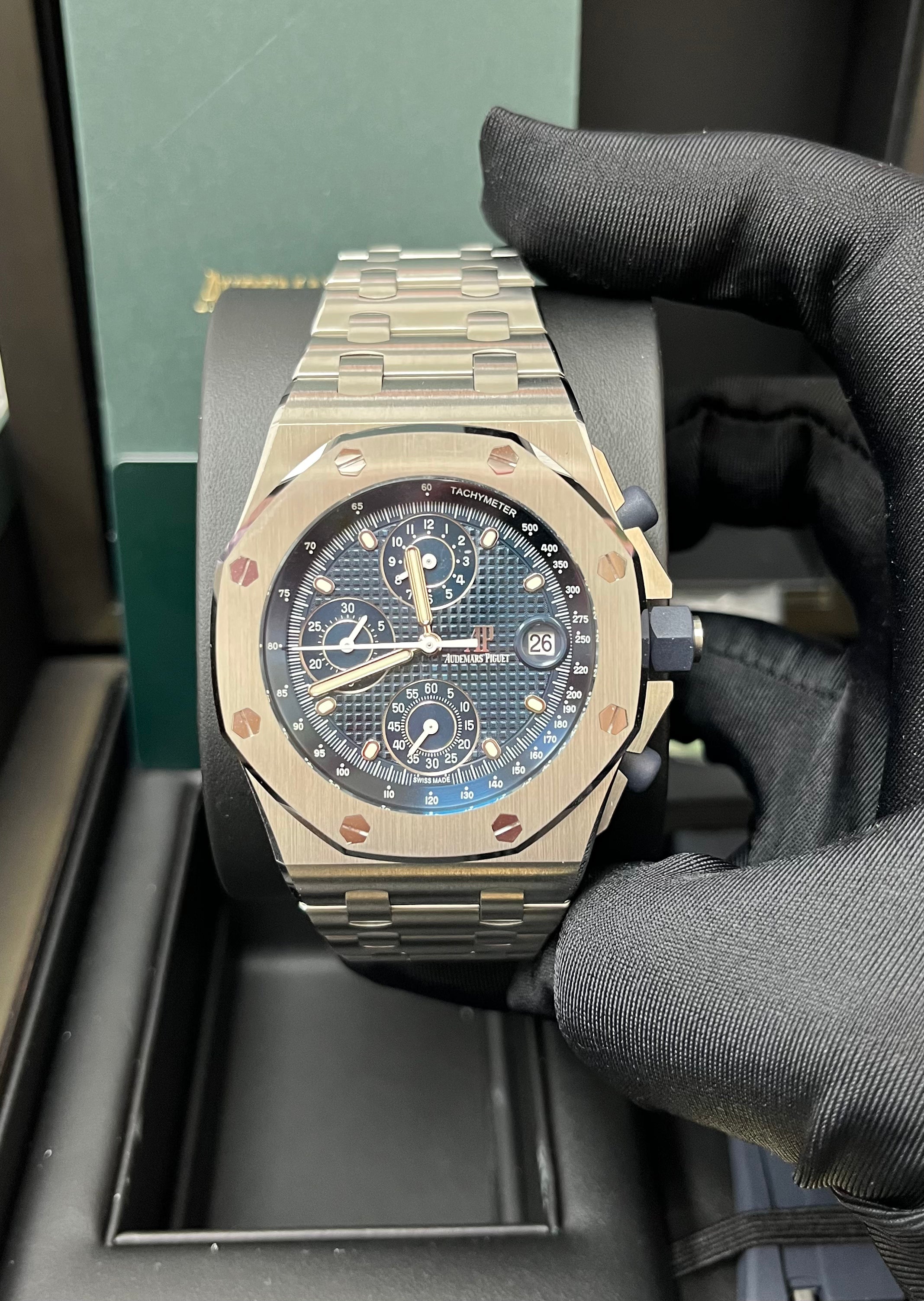 Audemars Piguet Royal Oak Offshore 42mm Chronograph Men's Watch 26238ST.OO.2000ST.01 - Luxury Stainless Steel Sports Watch for Business, Gifting & Special Occasions