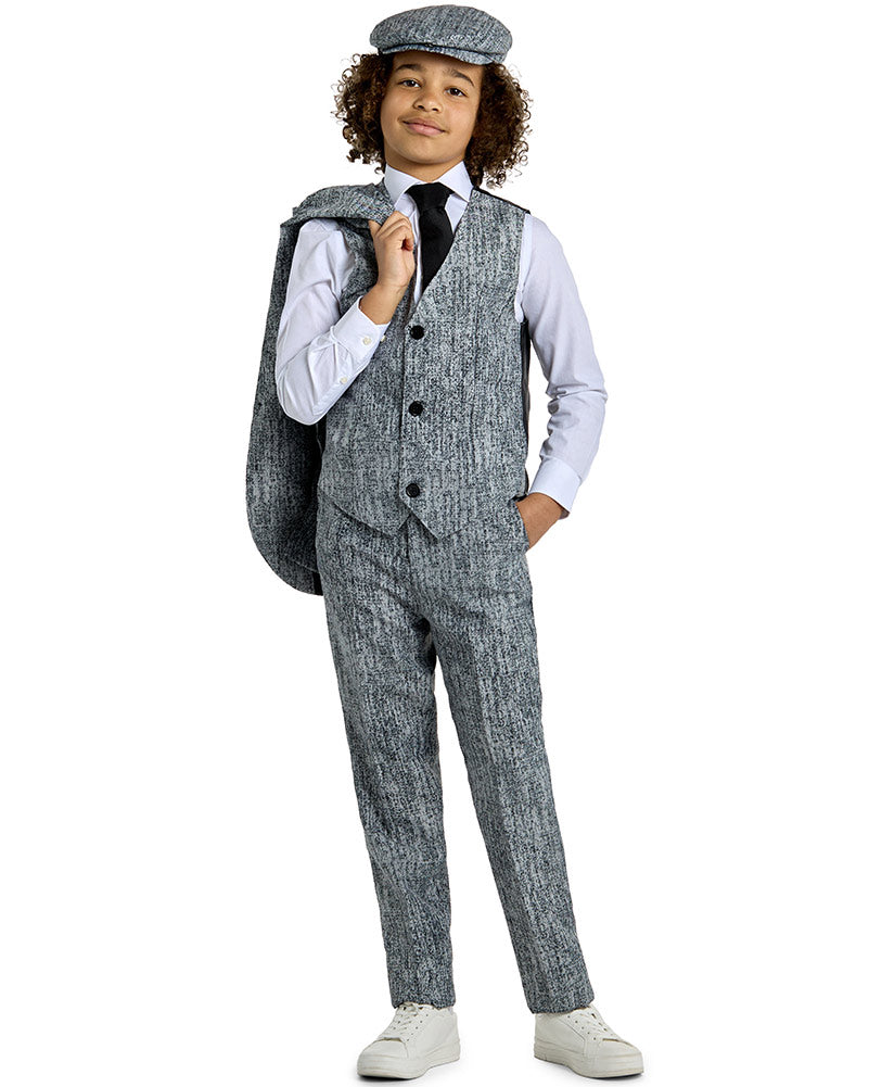Vintage 1920s Gangster Suit for Men - Classic 3-Piece Pinstripe Zoot Suit with Fedora Hat - Perfect for Halloween, Cosplay, and Themed Parties