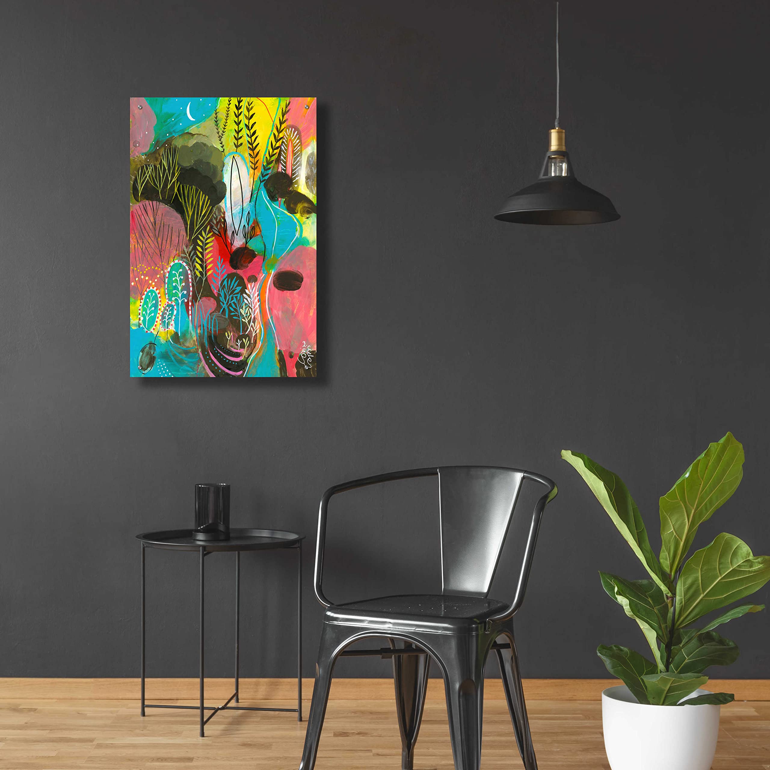 Water Cycles by Corina Capri - 24x36 Inch Acrylic Glass Wall Art Print - Modern Abstract Nature Painting for Living Room, Bedroom & Office Decor