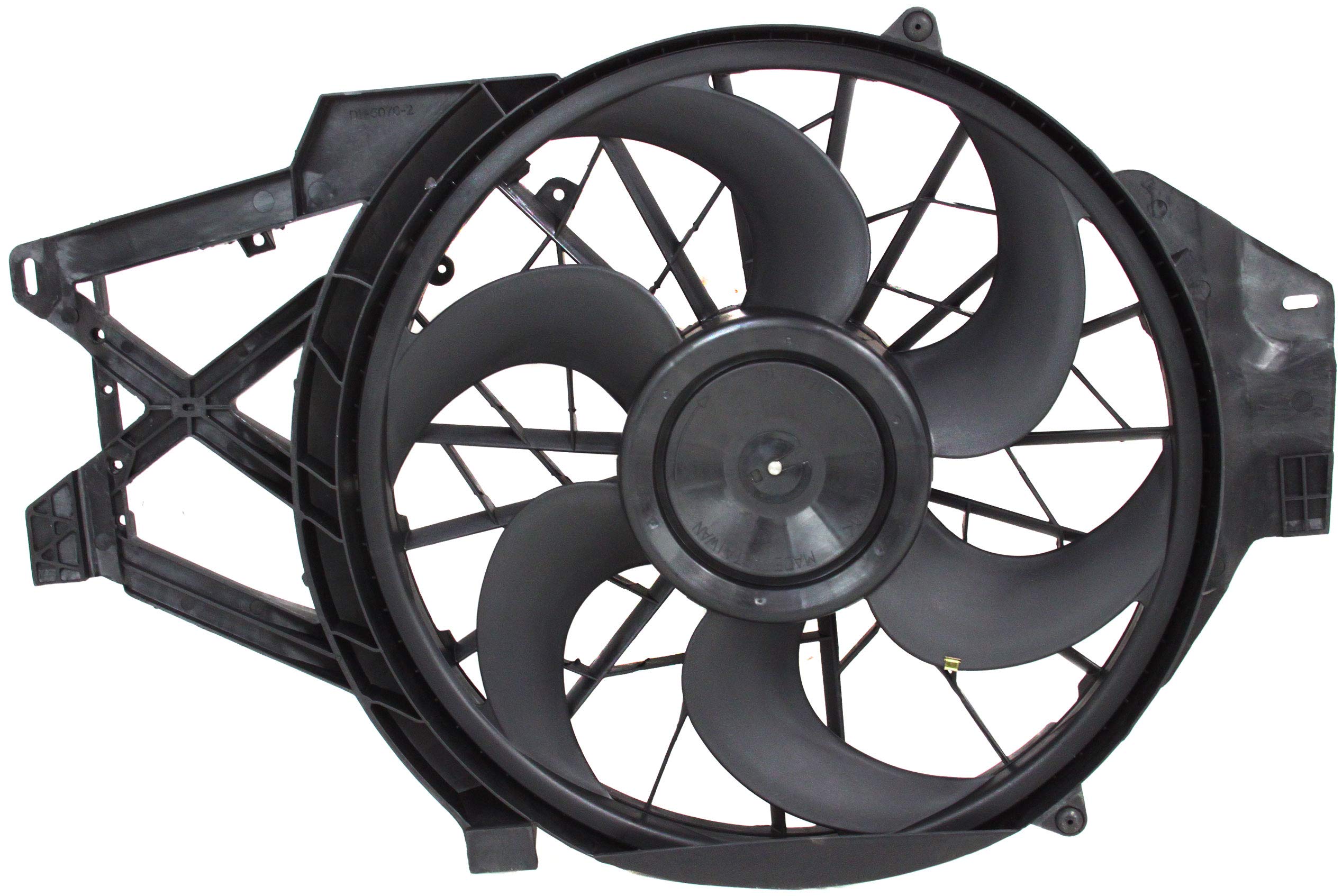 Go-Parts - Replacement Radiator Fan Assembly for 1999-2004 Ford Mustang 3.8L/3.9L V6 Engine - Single Fan Cooling System - Perfect for 2000, 2001, 2002, 2003 Models - Ideal for Daily Driving & Performance Upgrades