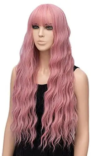 Champagne Extra Wavy Wig - Long Curly Synthetic Hairpiece for Women | Perfect for Cosplay, Parties & Everyday Glam