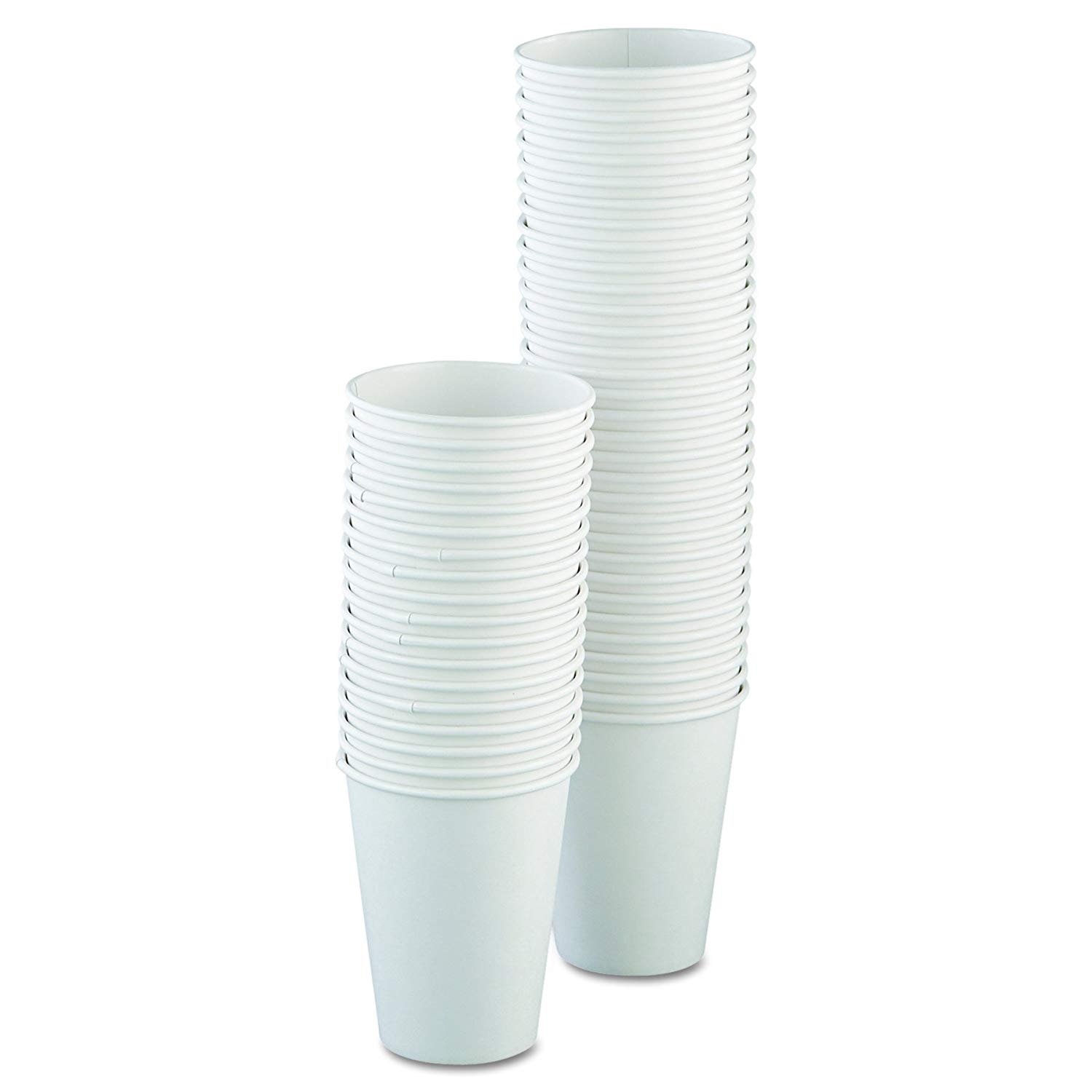 100 Sets 20 oz Disposable White Paper Coffee Cups with Lids - Hot Drink Cups for Coffee, Tea, Cappuccino - Perfect for Offices, Cafes, and Home Use