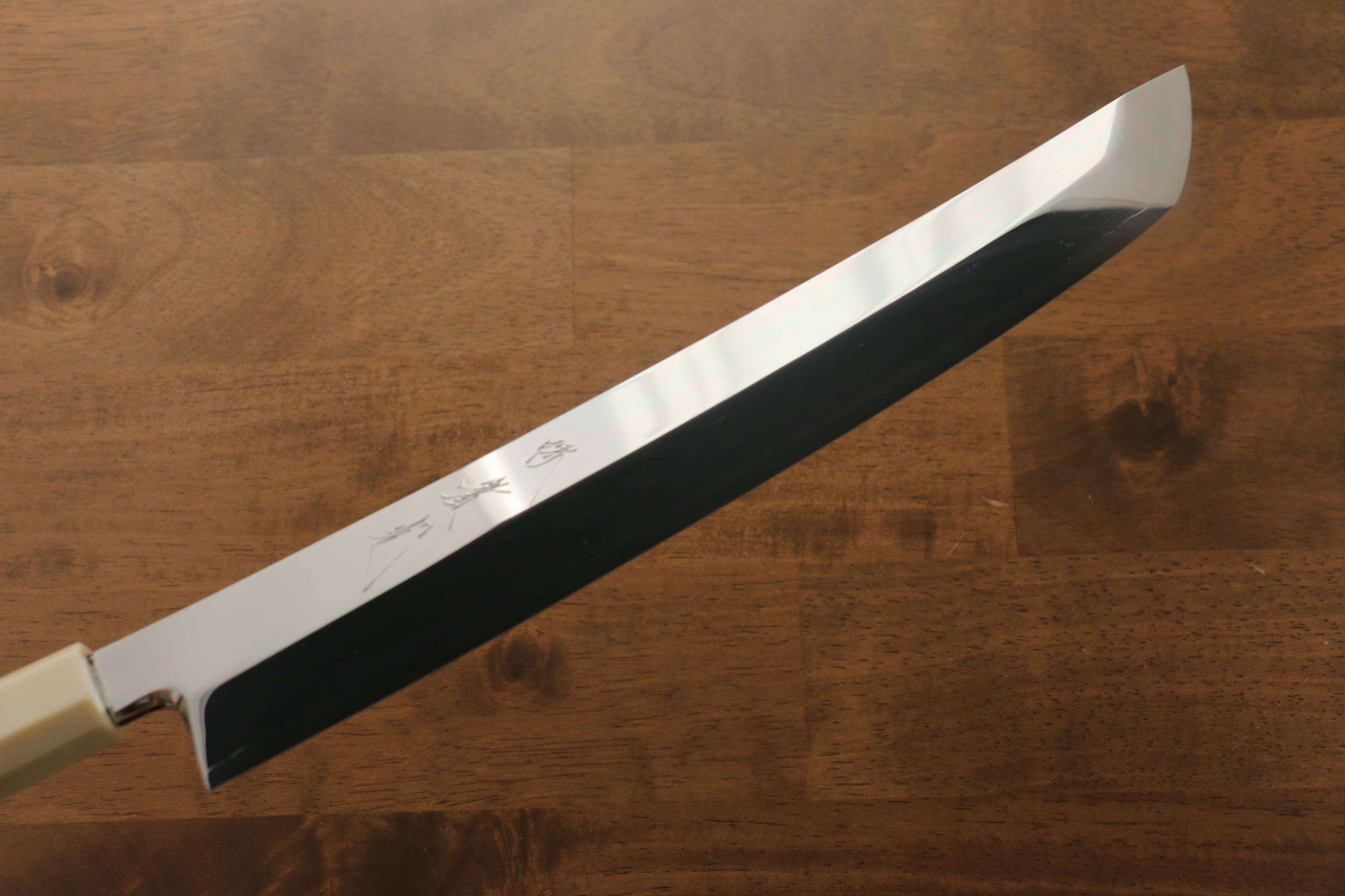 Premium Jikko Silver Steel No.3 Sakimaru Yanagiba 270mm Japanese Sushi Knife - Ebony Wood Handle with Decorative Ring - Perfect for Sushi Chefs & Japanese Cuisine Lovers