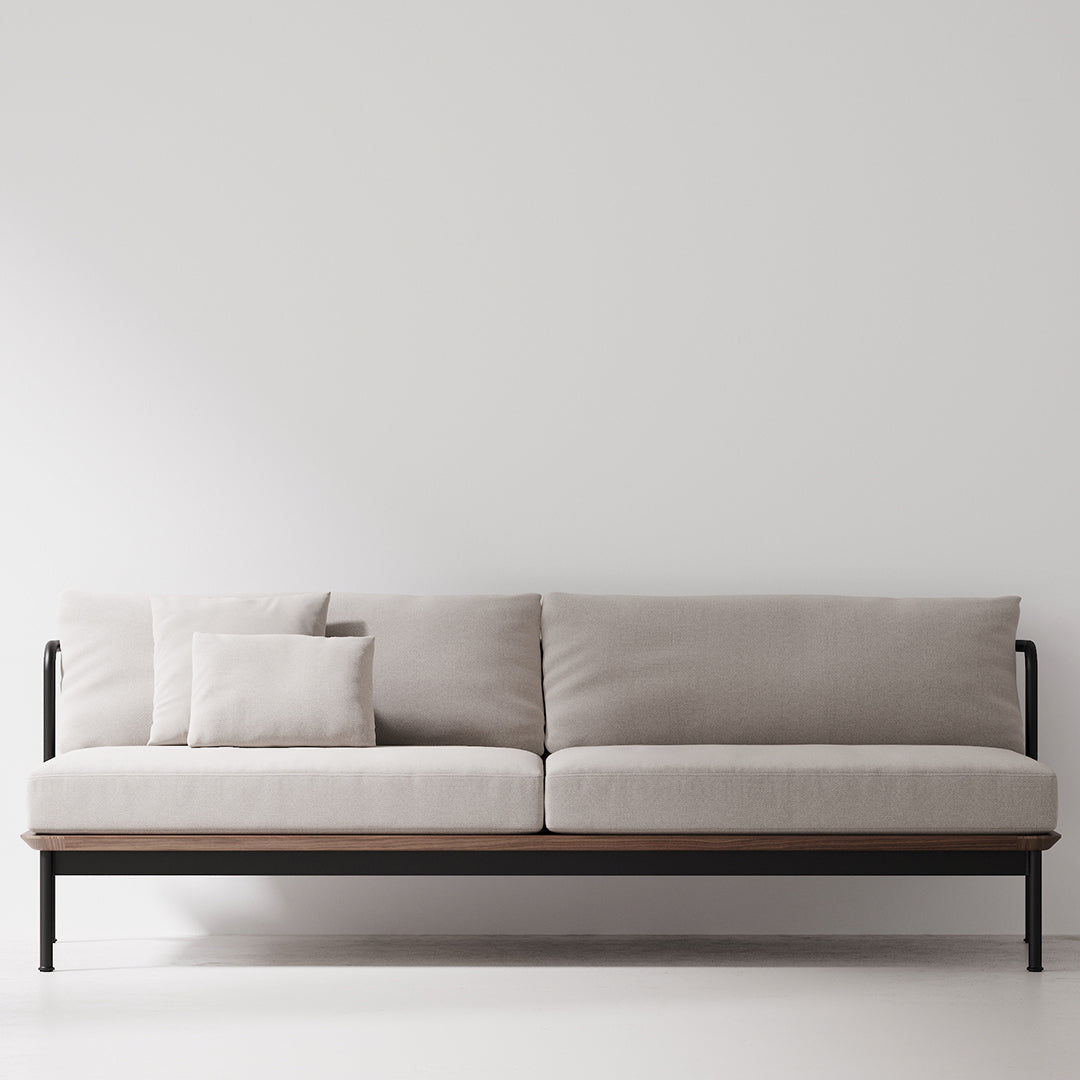 Premium Crawford Sofa 2.0 - Modern 3-Seater Fabric Couch with Sturdy Wooden Legs | Perfect for Living Room, Lounge, and Family Gathering Spaces