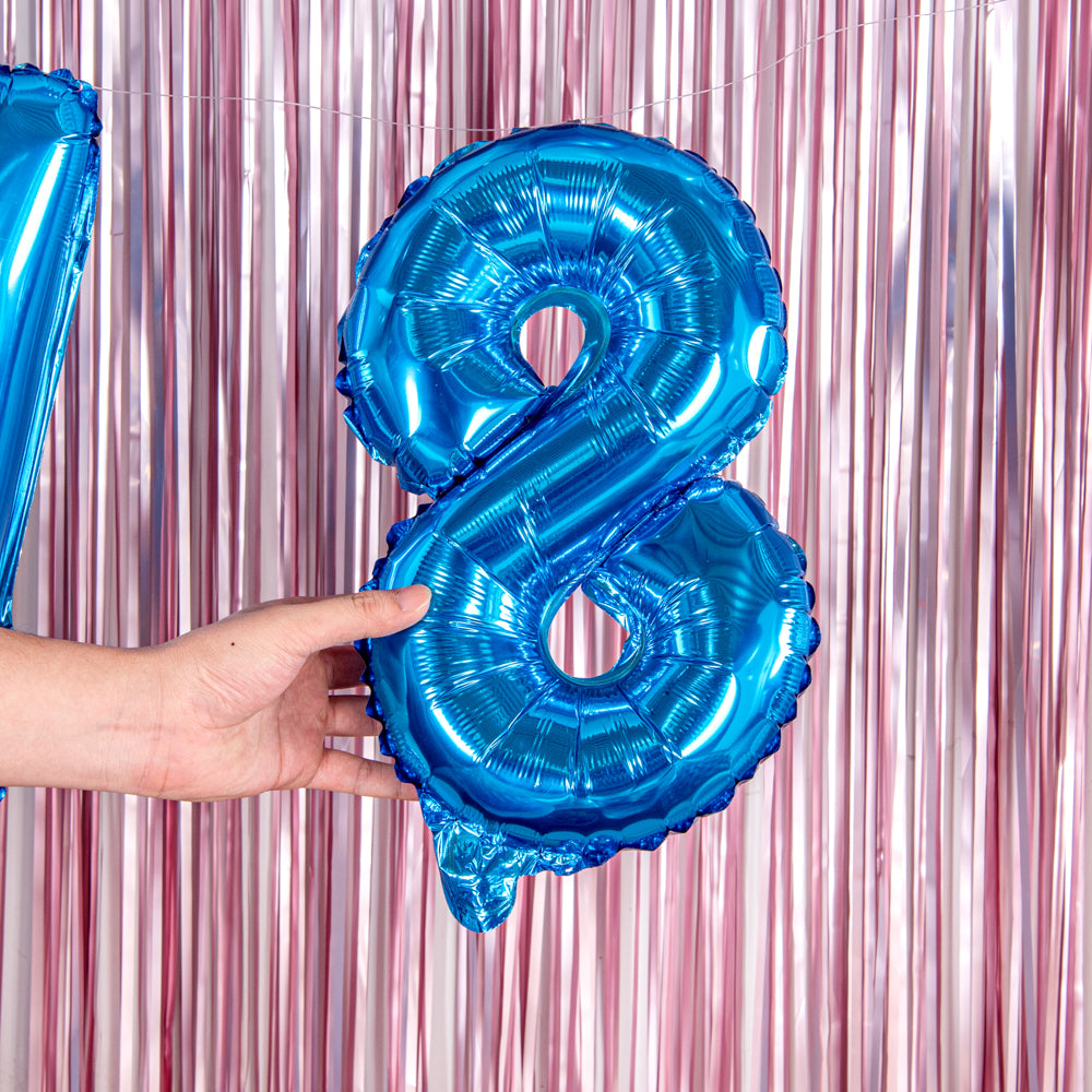 Balloonify Blue Mylar Number 8 Balloon - 16 Inch Party Decoration - 1 Count Box - Perfect for Birthdays, Anniversaries & Celebrations