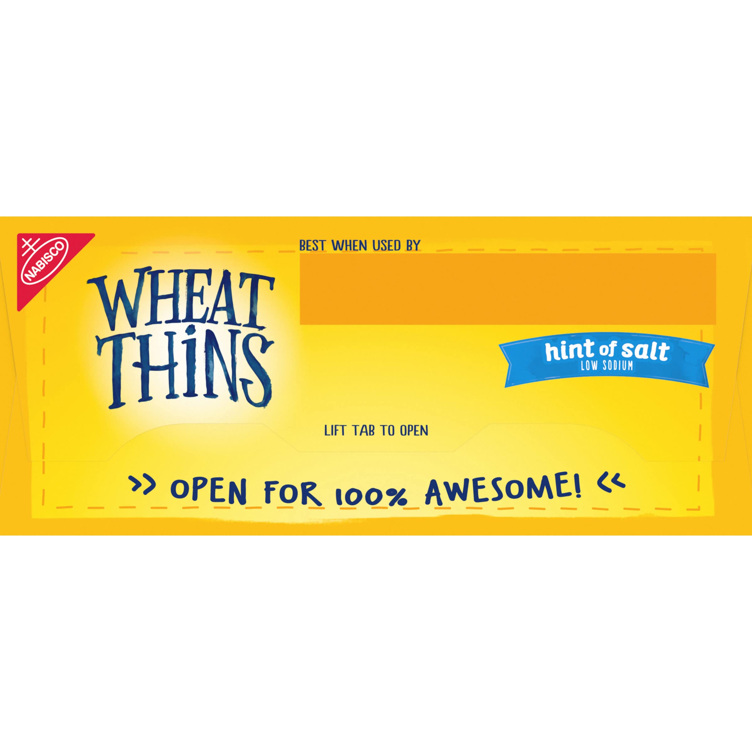 Wheat Thins Low Sodium Whole Grain Crackers with Hint of Salt - Healthy Snack for Adults & Kids - Perfect for Lunch Boxes, Office Snacks & Party Platters (8.5 oz)