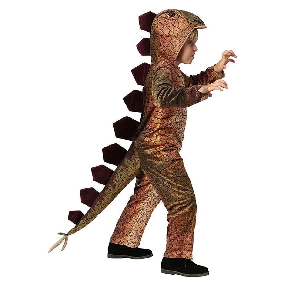 Quenny Halloween Dinosaur Costume for Kids - Stegosaurus Cosplay Outfit with Hooded Romper Jumpsuit | Perfect for Halloween Parties, Dress-Up Play & Themed Events