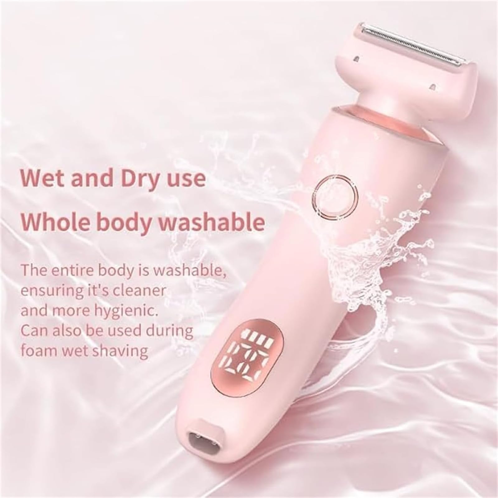 Livora Silkglide Pro Women's Electric Shaver - Waterproof 2-in-1 Wet & Dry Razor for Smooth Legs & Bikini Line - Pink (Perfect for Travel, Gym & Quick Hair Removal)