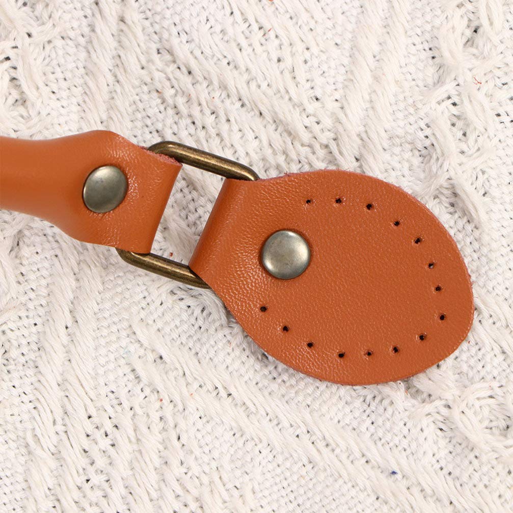 EXCEART 40cm Brown Leather Crossbody Bag Strap - Adjustable DIY Purse Handle Replacement for Tote Bags & Handbags - Perfect for Travel, Shopping & Everyday Use