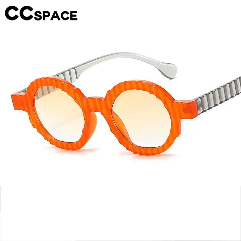 CCspace Women's Full Rim Round Polycarbonate UV400 Protection Sunglasses 57504 - Stylish & Lightweight for Driving, Beach, and Outdoor Activities