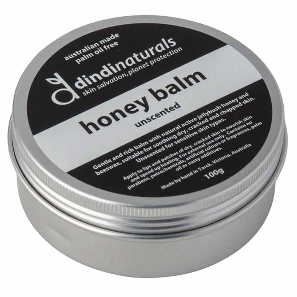 Dindi Naturals 100% Natural Honey Balm - 100g Unscented Lip & Skin Moisturizer for Dry, Chapped Lips & Sensitive Skin | Perfect for Winter Care & Daily Hydration