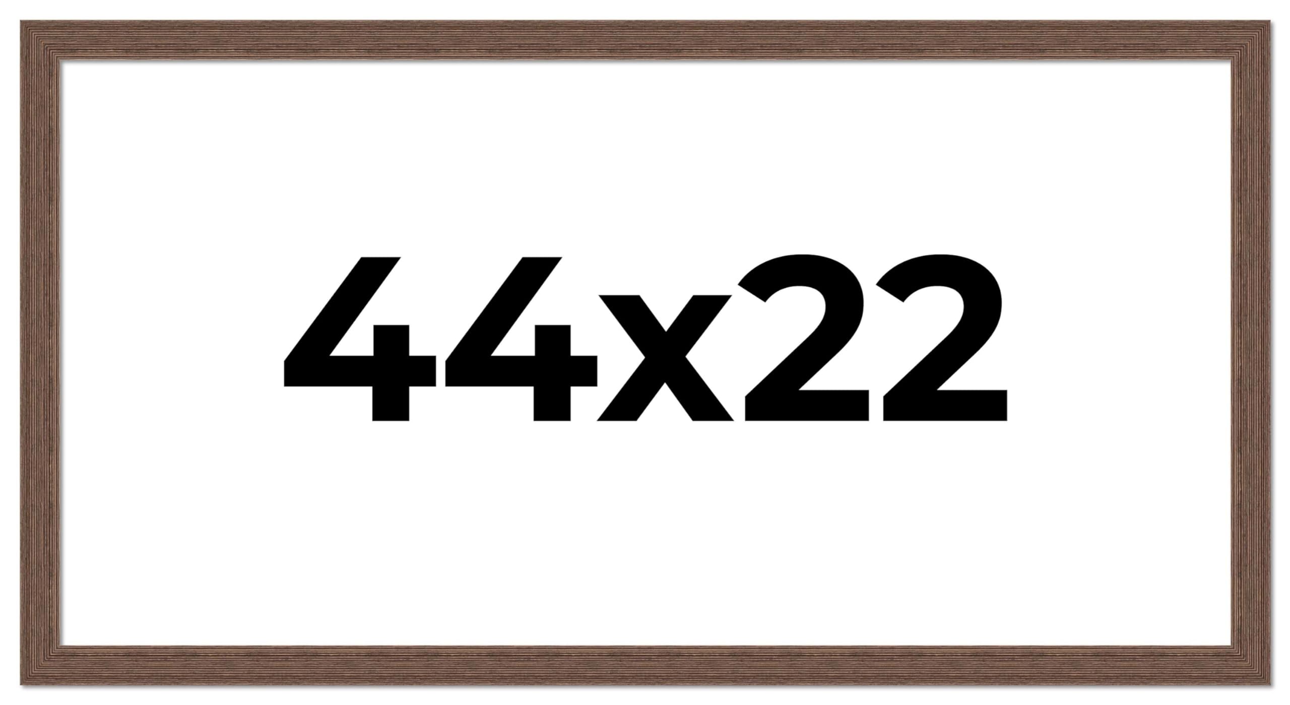44x22 Inch Distressed Brown Barnwood Picture Frame - Rustic Farmhouse Photo Display with Shatterproof UV Acrylic & Acid-Free Backing | Perfect for Wall Decor, Family Photos, Wedding Portraits & Home Office Display