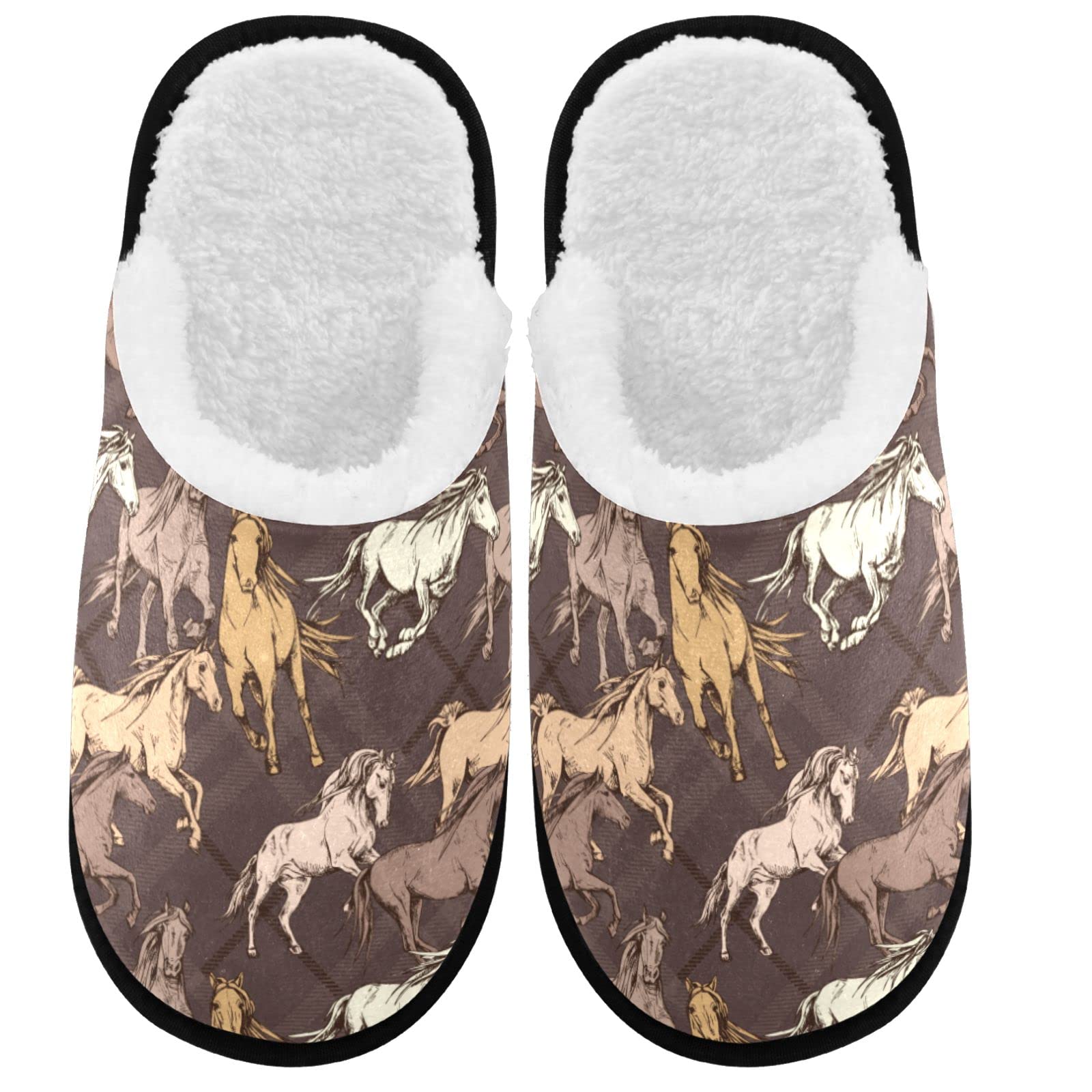 Visesunny Memory Foam Slippers for Women & Men - Winter Warm Cotton House Slippers, Cozy Indoor Outdoor Shoes with Non-Slip Sole - Perfect for Home, Bedroom, Lounge & Backyard Use