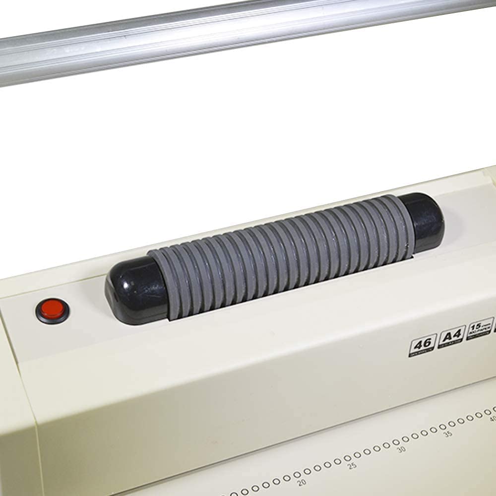 Professional S-15 Coil Binding Machine with Electric Coil Inserter & Manual Punch - 4:1 Pitch for Presentations, Reports, and Documents - Perfect for Offices, Schools, and Print Shops