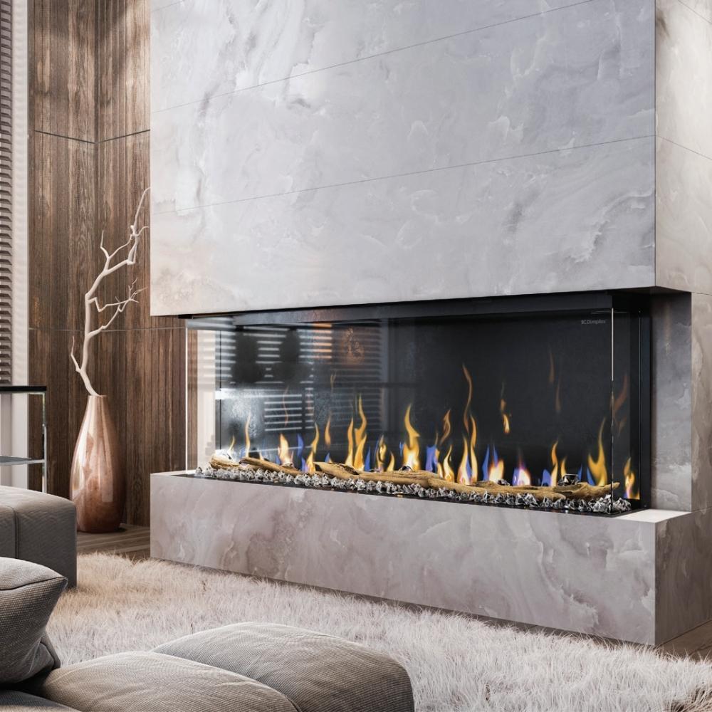 Dimplex Ignite XL Bold 3-Sided Smart Electric Fireplace - Modern Heating Solution for Living Room, Bedroom & Office - Energy Efficient & Remote Controlled