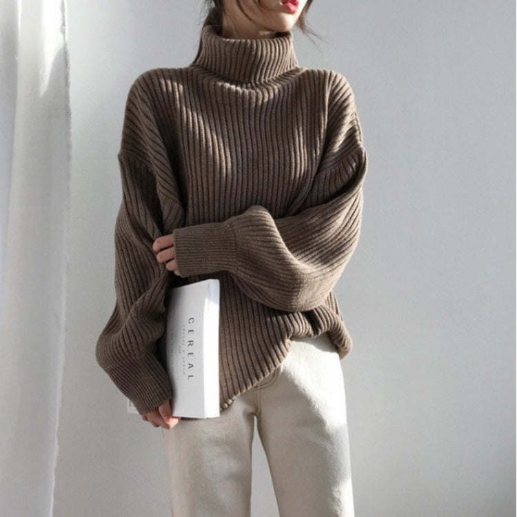 Cozy Winter Turtleneck Sweater for Women - Soft Long Sleeve Casual Pullover | Perfect for Office, Date Night & Holiday Outfits